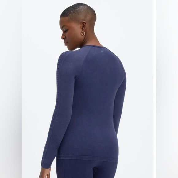 Fabletics Weathered Navy Sync Seemless Long Sleeve Top- NWT - Picture 8 of 14